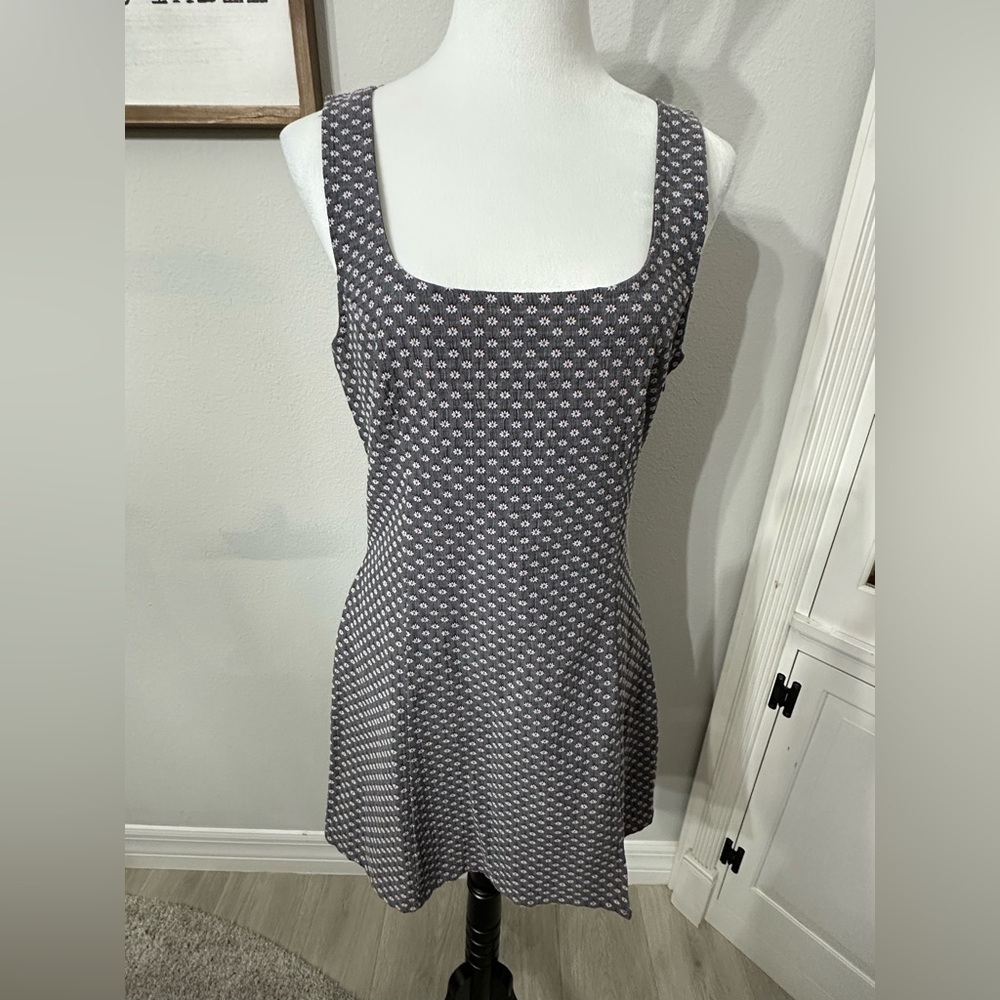 Urban Outfitters Gray Patterned Mini Dress